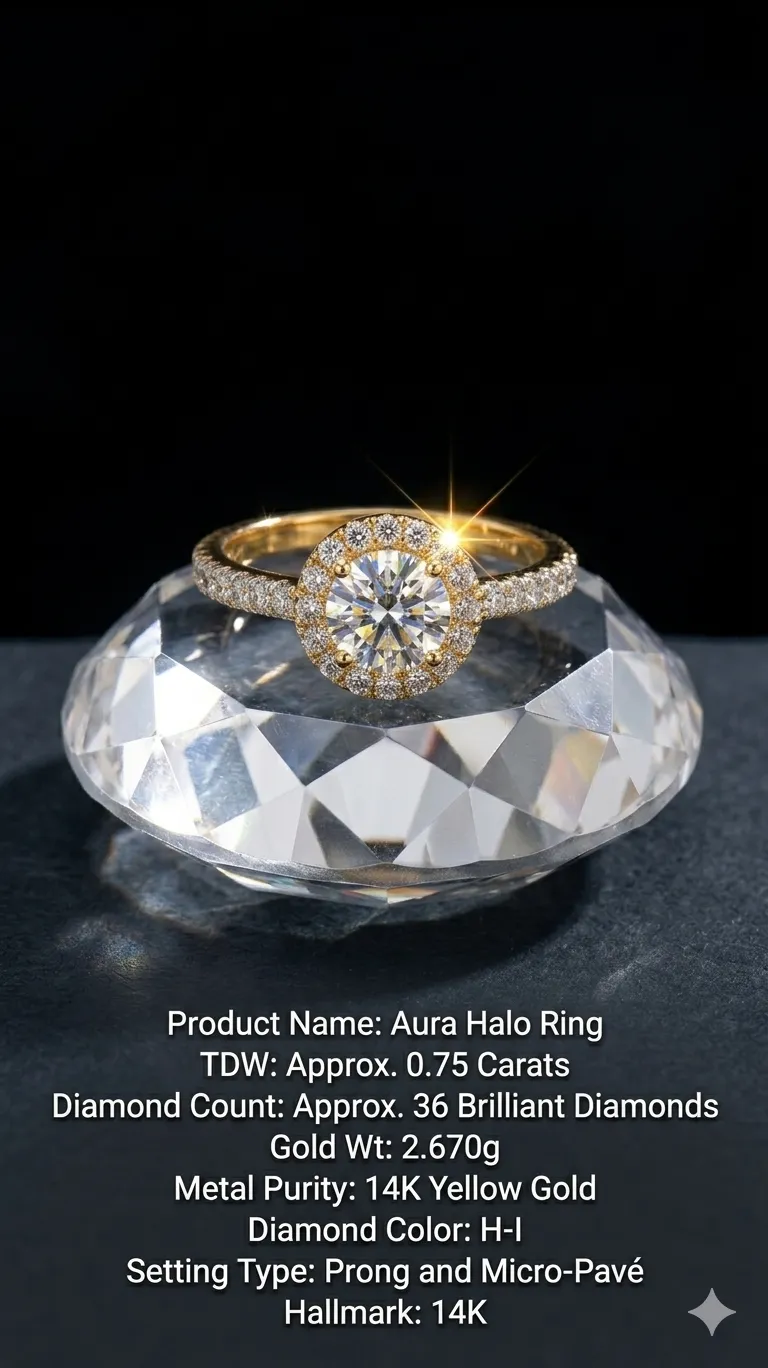 Aura Halo Diamond Ring