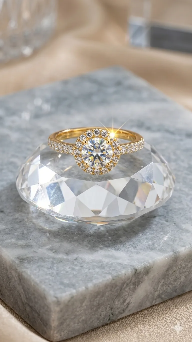 Aura Halo Diamond Ring